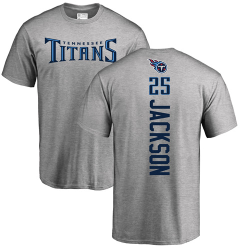 Tennessee Titans Men Ash Adoree  Jackson Backer NFL Football #25 T Shirt